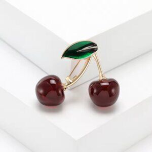 🍏50% OFF/3+...Red Cherry Brooch